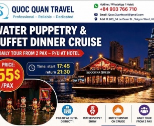 Puppetry Show Tour & Buffet Dinner Cruise  – US$55/pax