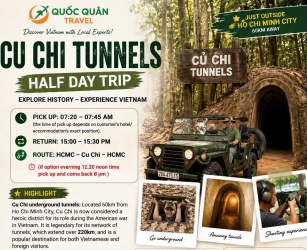 CU CHI TUNNELS HALF DAY TRIP (US$26/pax)